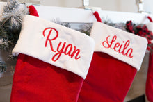 Christmas Stocking - Red Plush/White Fur Cuff