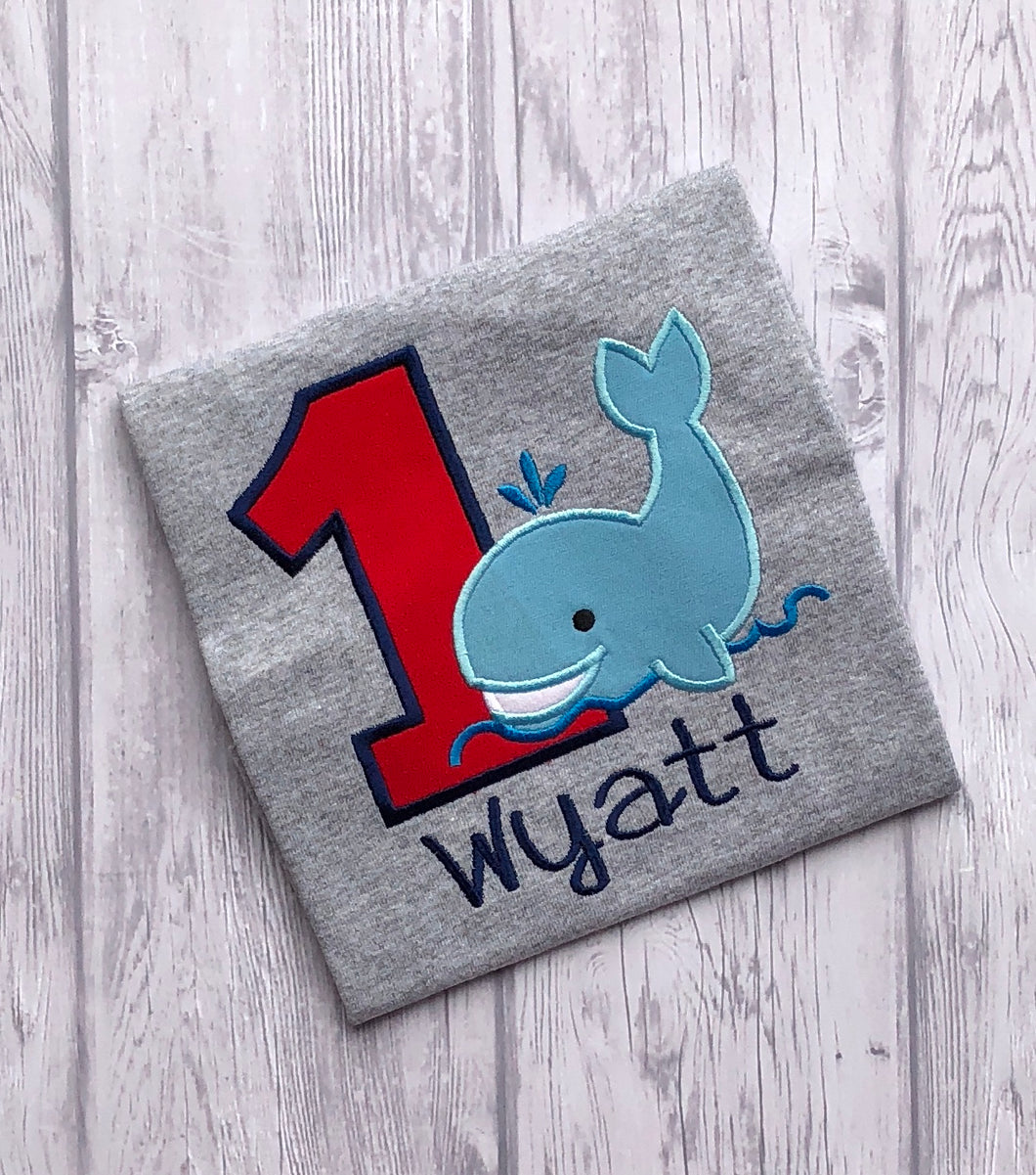 Animal Birthday Shirt - whale
