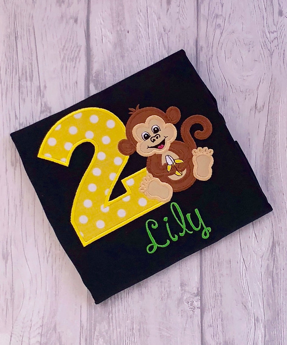 Animal Birthday Shirt - Monkey