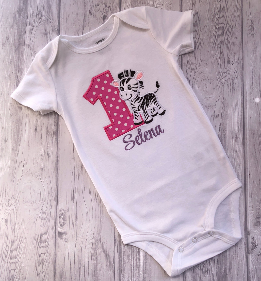 Animal Birthday Shirt - Zebra
