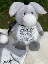 2 piece Custom Baby Gift Set – Embroidered Donkey