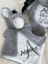 2 piece Custom Baby Gift Set – Embroidered Donkey