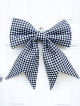 Wreath Bow - Gingham and Chickens