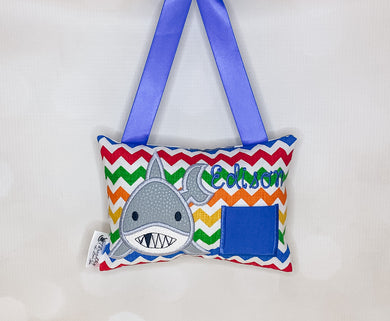 Shark Tooth Fairy Pillow - Personalized