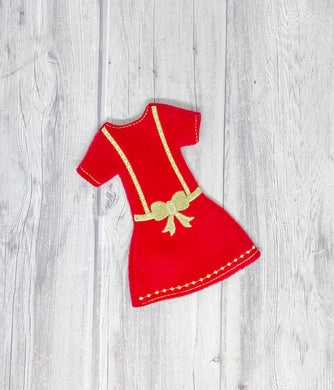 Dress - red and gold