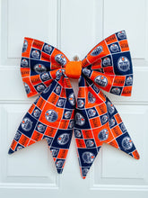 Wreath Bow - Oilers - Reversible