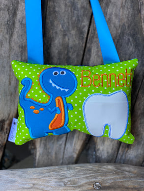 Dinosaur Tooth Fairy Pillow - Personalized