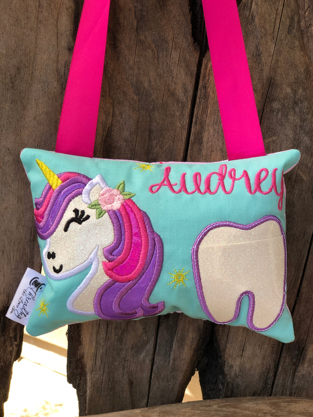 Unicorn Tooth Fairy Pillow - Personalized