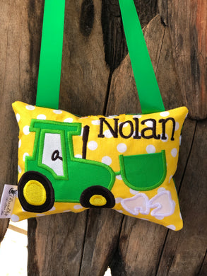 Tractor Tooth Fairy Pillow - Personalized