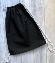 Cotton Drawstring Backpack - Black