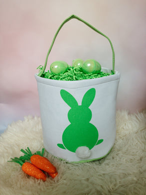 Easter Basket - Green Bunny