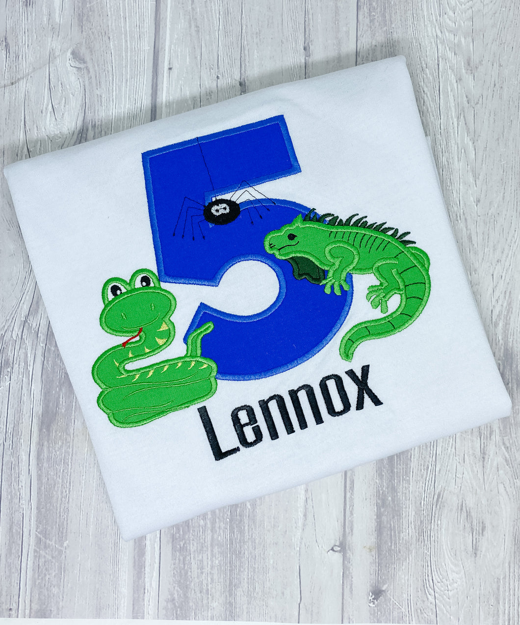 Animal Birthday Shirt - Snake, Iguana