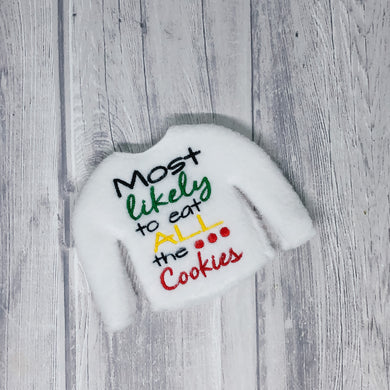 Sweater - Most Likely - Cookies - White