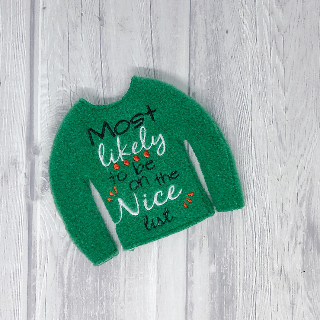 Sweater - Most Likely - Nice List - Green