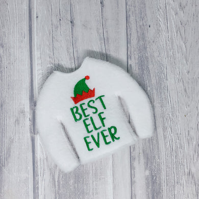 Sweater - Best Elf - White