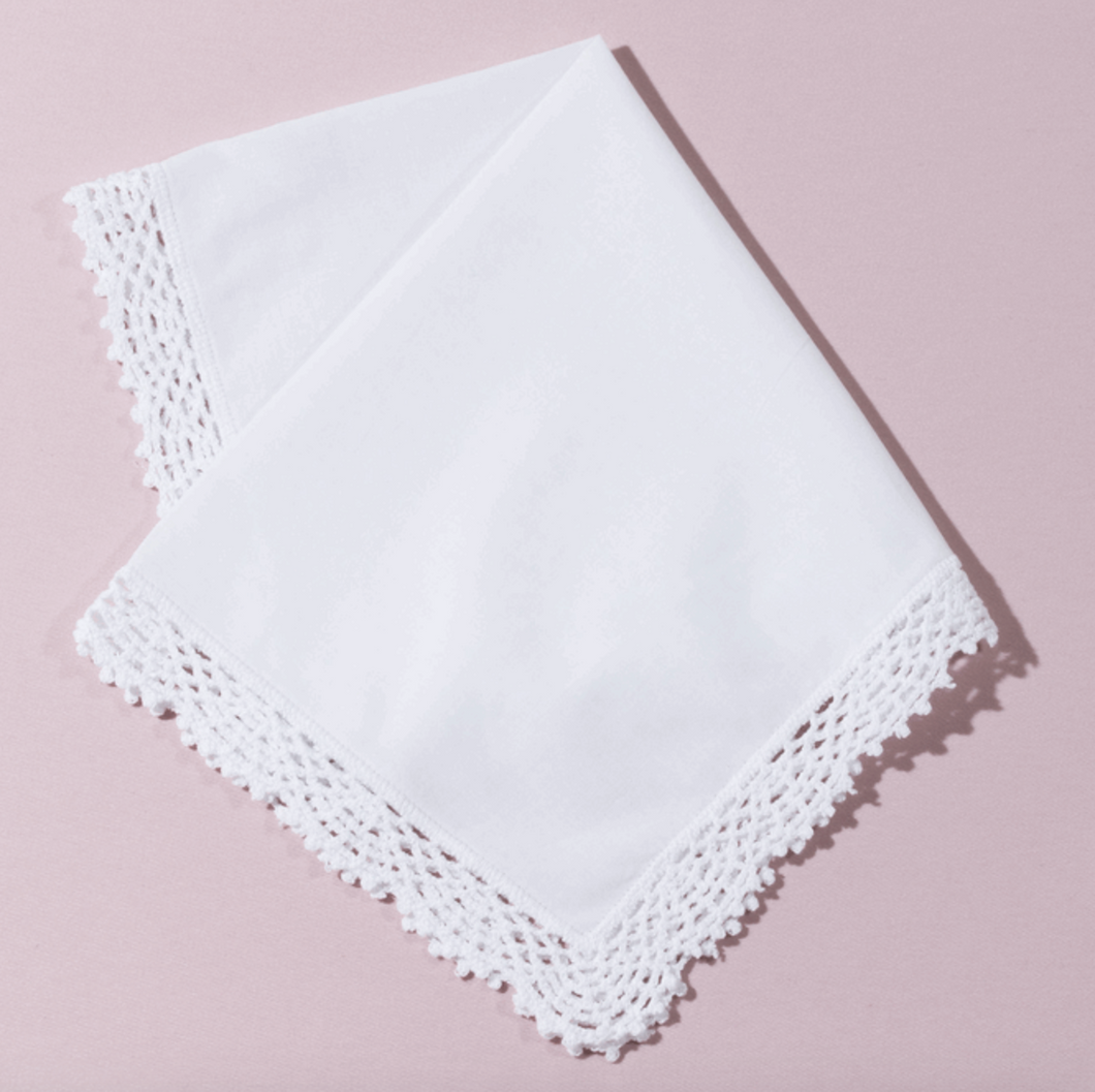 Wedding Handkerchief - Crochet Lace