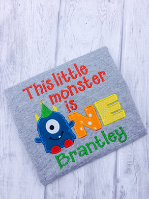 Monster Birthday Shirt - Little Monster is ONE