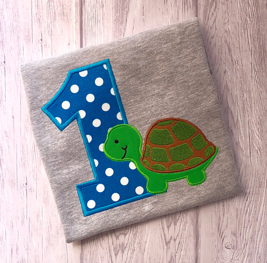 Animal Birthday Shirt - Turtle